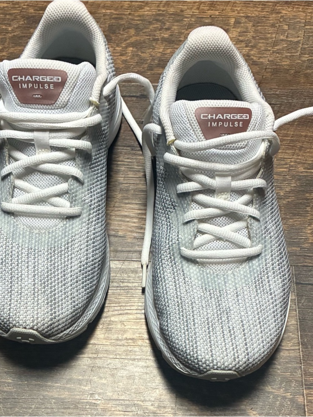 Under Armour Charged Impulse Women’s Athletic Shoes - Light Gray/White - Picture 4 of 11